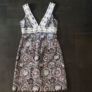 Trina Turk Plunge V Neck Sleeveless Dress size 4